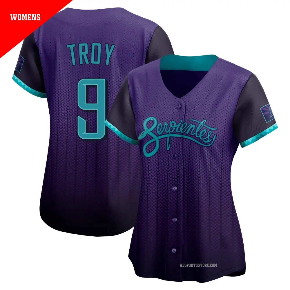 Women's ＃9 Tommy Troy Arizona Diamondbacks Purple Limited 2025 City Connect Jersey