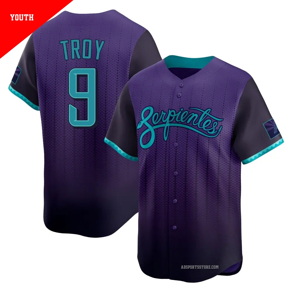Youth ＃9 Tommy Troy Arizona Diamondbacks Purple Limited 2025 City Connect Jersey
